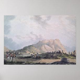 Fort av Nandidong under den tredje Mysoren Poster