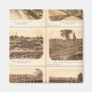 Fort, batterier, Atlanta, Ga Magnet