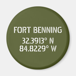 Fort Bening Latitude Longitud Magnet