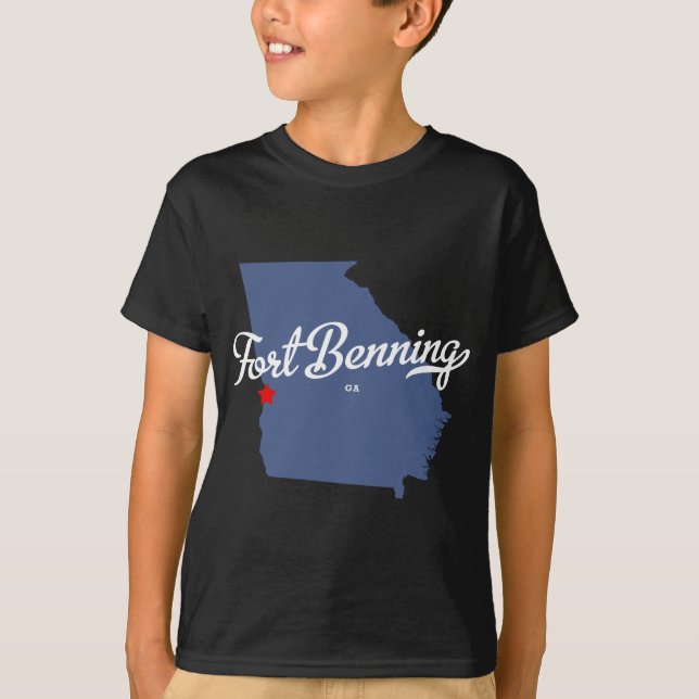 Fort Benning Georgia GA skjorta Tee Shirt (Framsida)
