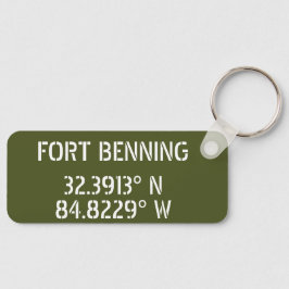 Fort Benning Latitude Longitude Nyckelring