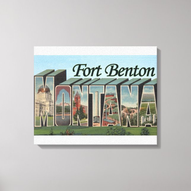Fort Benton, Montana - Stora Brev-scenerna Canvastryck (Framsida)