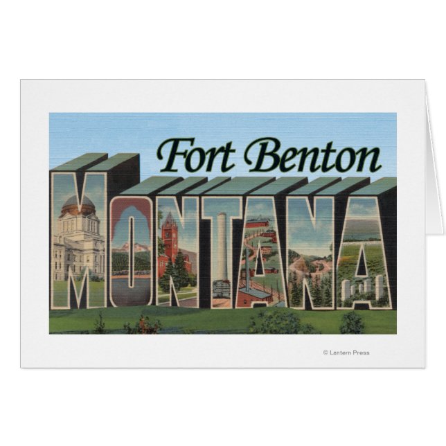 Fort Benton, Montana - Stora Brev-scenerna Hälsningskort (Framsidan Horizontal)