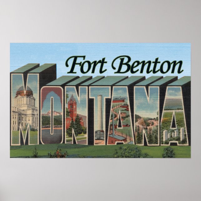 Fort Benton, Montana - Stora Brev-scenerna Poster (Framsidan)