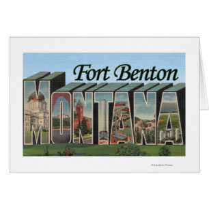 Fort Benton, Montana - stora brevplatser Hälsningskort