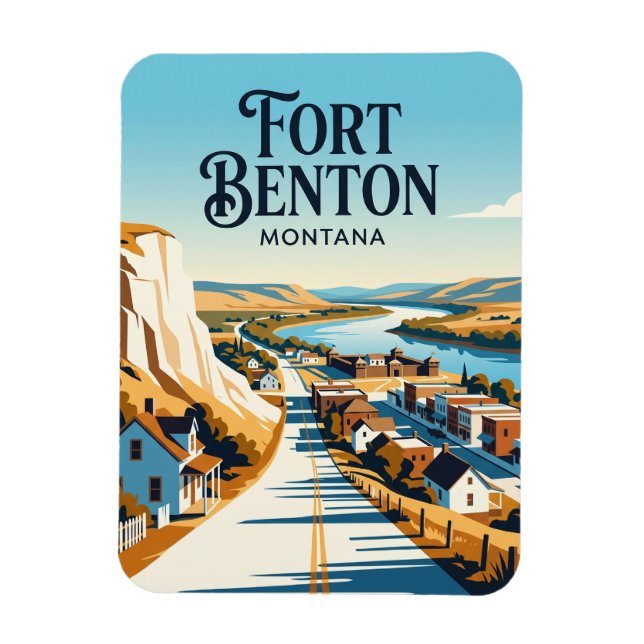 Fort Benton USA Magnet (Vertikal)