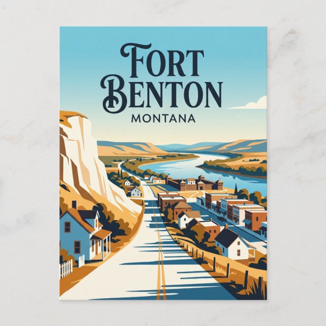Fort Benton USA Vykort (Framsida)