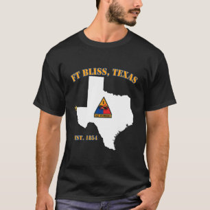 Fort Bliss Tx militärbas 1:a beväpnade divisionen T Shirt