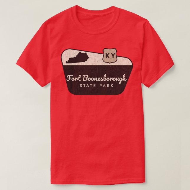 Fort Boonesborough State Park Kentucky Välkomstsid T Shirt (Design framsida)