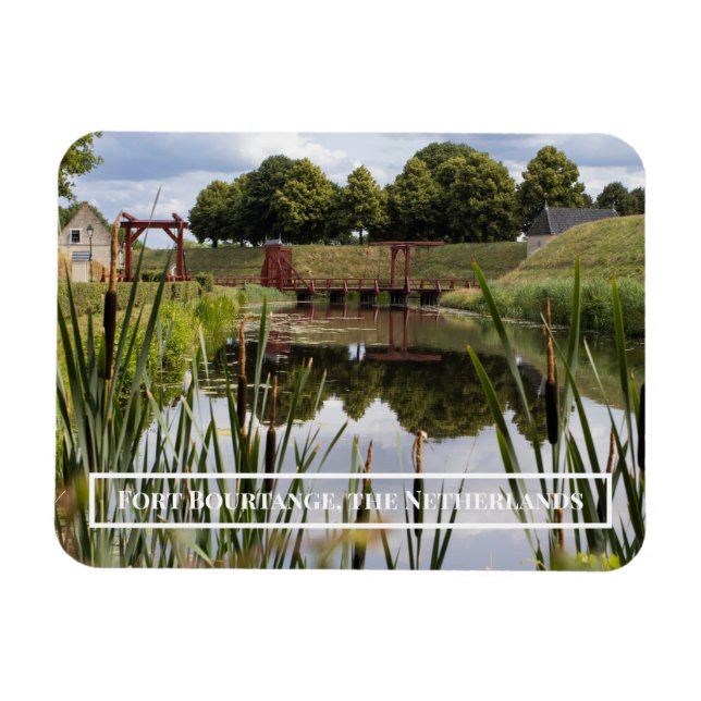 Fort Bourtange, Groningen, Nederländerna Magnet (Horisontell)