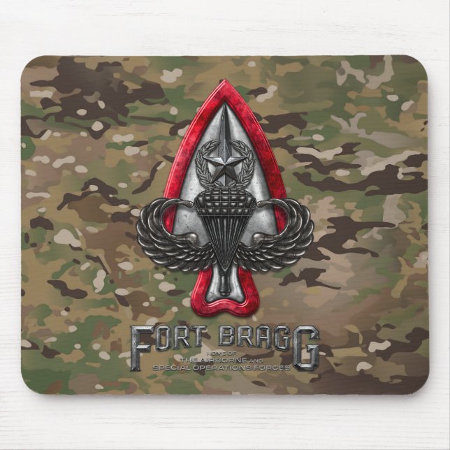 Fort Bragg Camo Mousepad Musmatta (Framsidan)