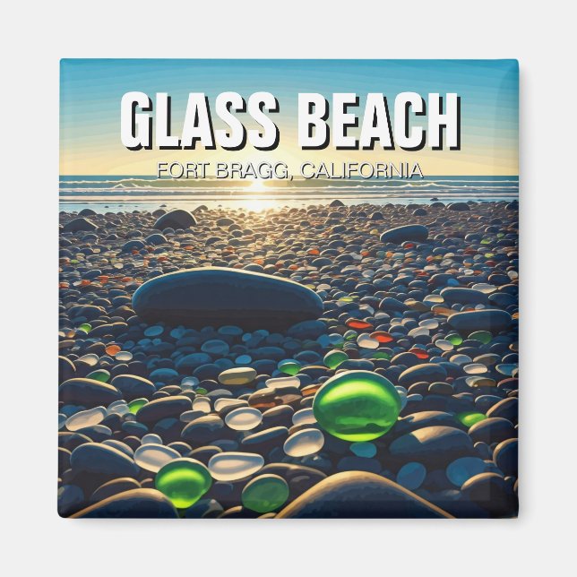 Fort Bragg Glass Beach California Magnet (Framsidan)