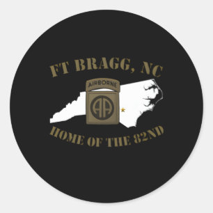 Fort Bragg Militär Base-Fayettevillenc Runt Klistermärke