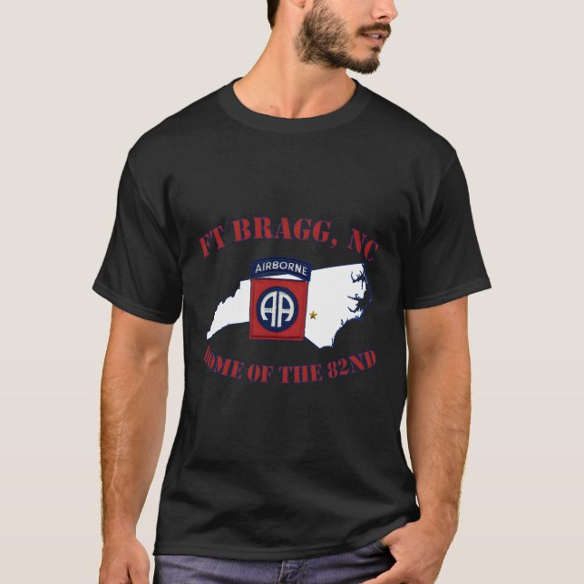 Fort Bragg militärbas-armébas-Fayetteville Nc T Shirt (Framsida)