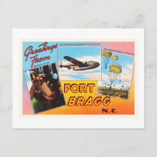 Fort Bragg North Carolina NC Gammalt vykort för Vi