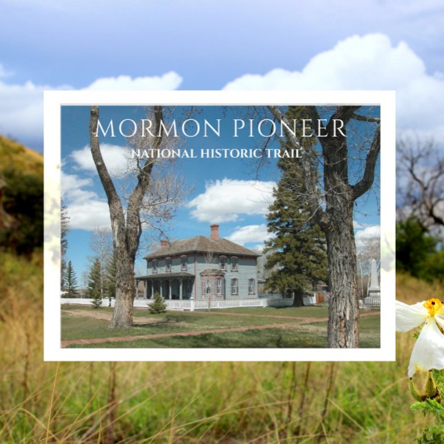 Fort Bridger, Mormon Pioneer Historic Trail. WY Vykort (Skapare uppladdad)