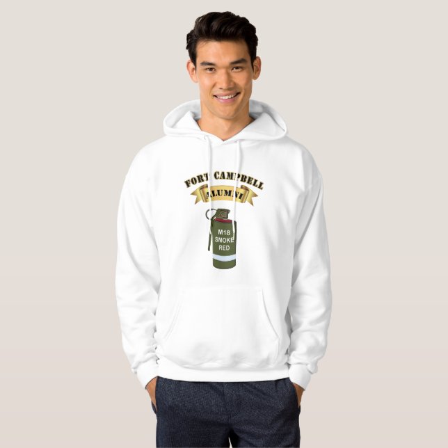 FORT CAMPBELL ALUMNI POP SMOKE HOODIE (Hel framsida)