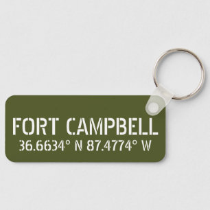 Fort Campbell Latitude Longitud Nyckelring