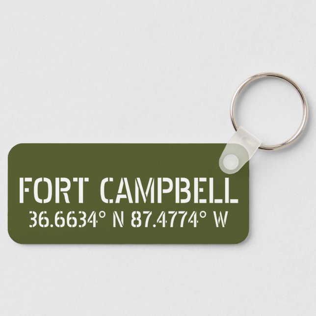 Fort Campbell Latitude Longitud Nyckelring (Framsida)