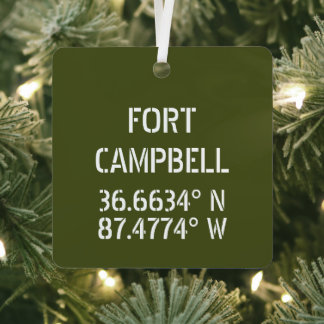 Fort Campbell Latitude Longitud Personlig Julgransdekoration