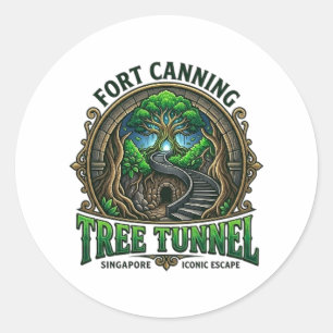 FORT CANNING TRÄDTUNNEL RUNT KLISTERMÄRKE