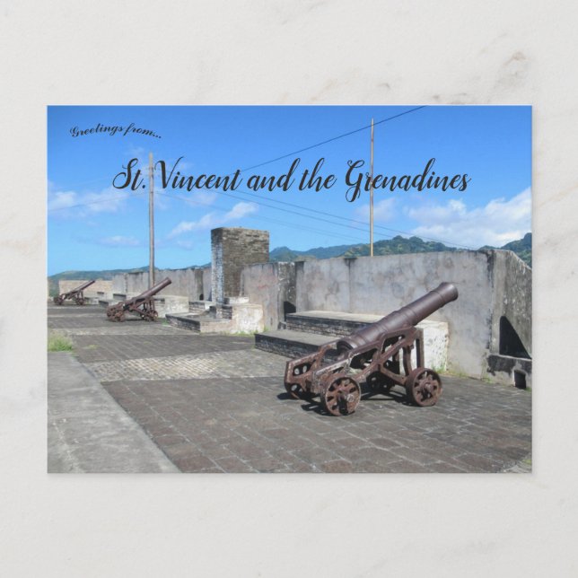 Fort Charlotte Near Kingstown St Vincent Vykort (Framsida)