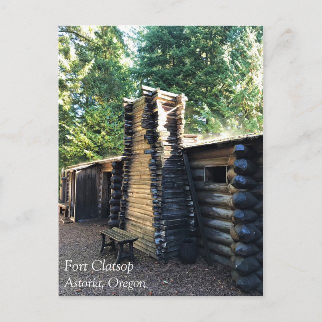 Fort Clatsop, Astoria, Oregon Vykort (Framsida)