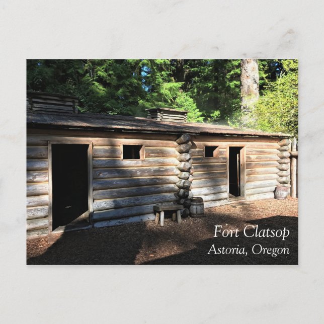 Fort Clatsop, Astoria, Oregon Vykort (Framsida)