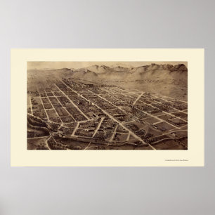 Fort Collins, CO Panoramic Karta - 1899 Poster