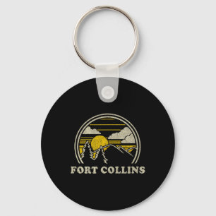 Fort Collins Colorado Co T-Shirt Vintage Vandring Nyckelring