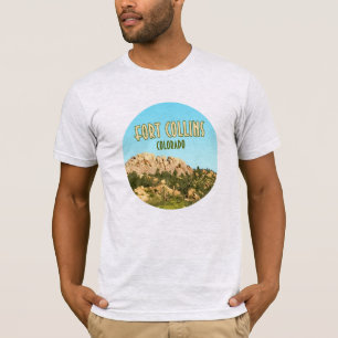 Fort Collins Colorado Horsetooth Sten T Shirt