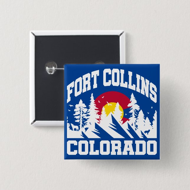 Fort Collins,Colorado Knapp (Framsida & baksida)