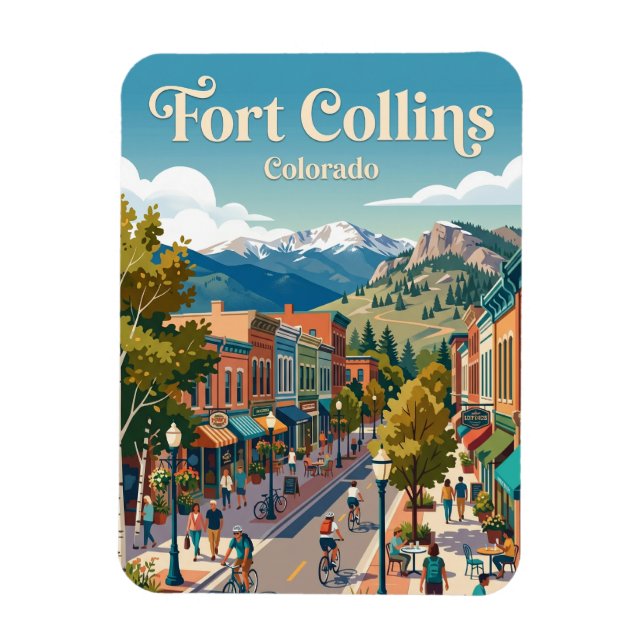 Fort Collins Colorado Magnet (Vertikal)
