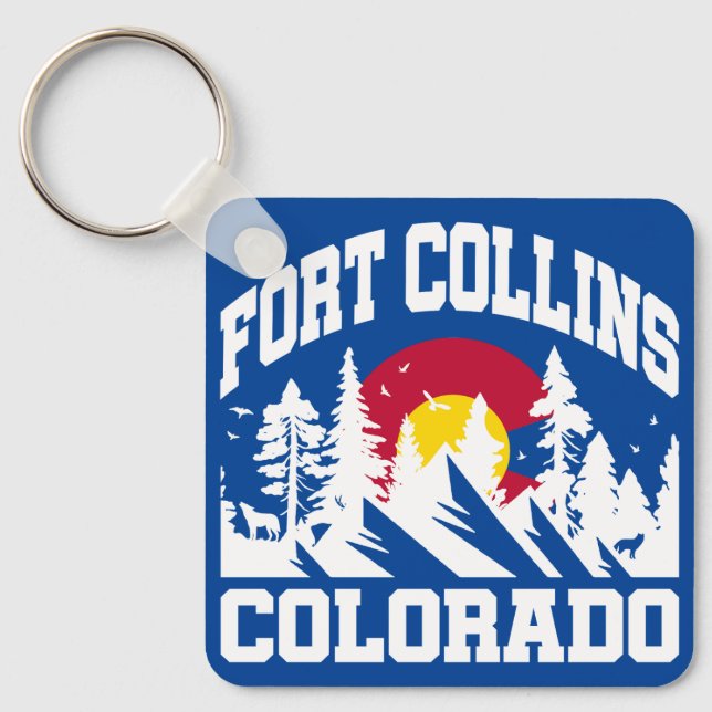 Fort Collins,Colorado Nyckelring (Framsida)