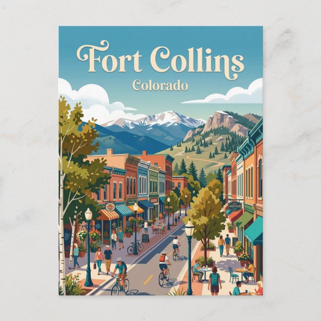 Fort Collins Colorado Vykort (Framsida)