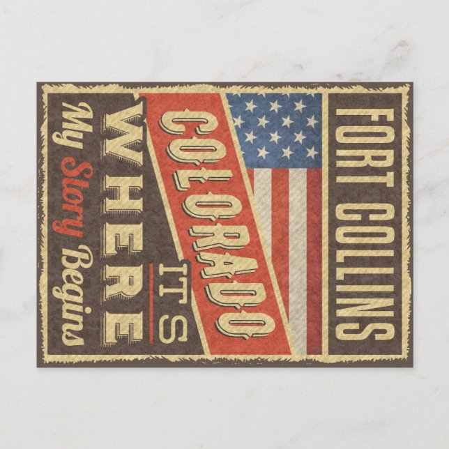 Fort Collins Colorado Vykort (Framsida)