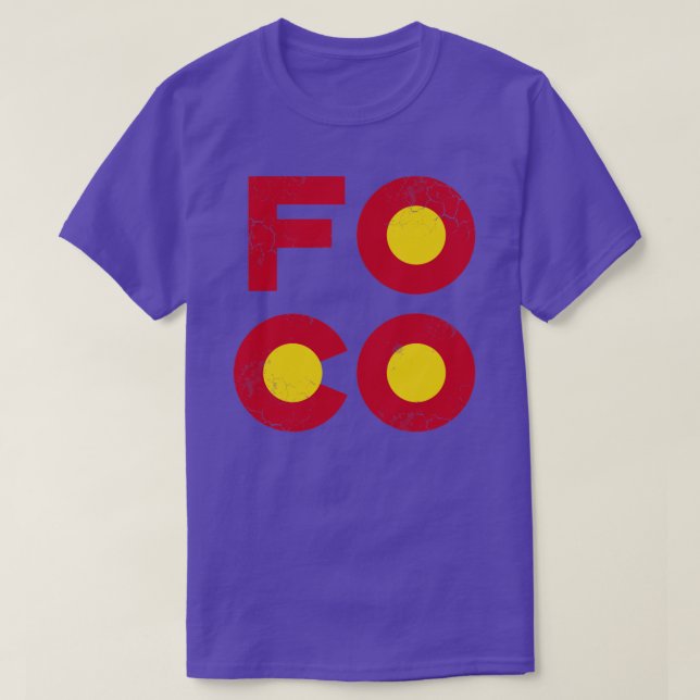 Fort Collins FOCO Colorado T Shirt (Design framsida)