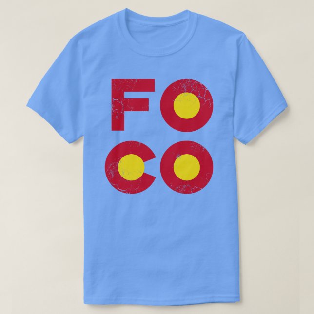 Fort Collins FOCO Colorado T Shirt (Design framsida)