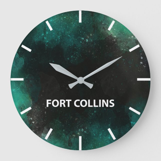 Fort Collins Time Zon Newsroom Wall Stor Klocka (Framsida)