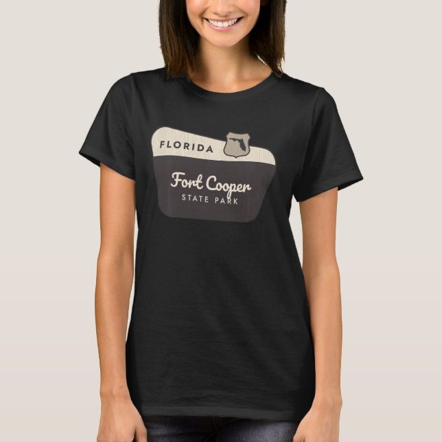 Fort Cooper State Park Florida Välkommen Vacati T Shirt (Framsida)
