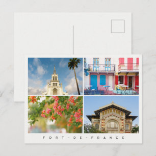 Fort-de-France Martinique Resebild Collage Vykort