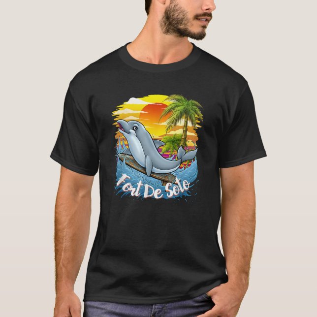 Fort De Soto Park Beach T Shirt Florida Vår Bre (Framsida)