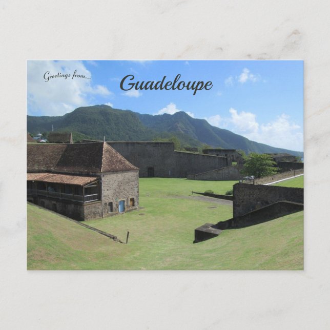 Fort Delgres on Basse-Terre in Guadeloupe Vykort (Framsida)