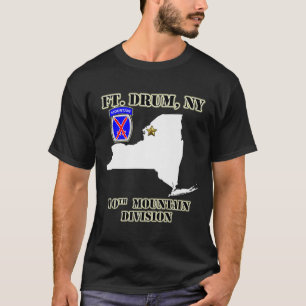 Fort Drum Army Base - 10:e bergsdivisionen design T Shirt