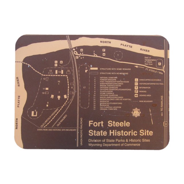 Fort Fred Steele State Historic Site, Wyoming Magnet (Horisontell)