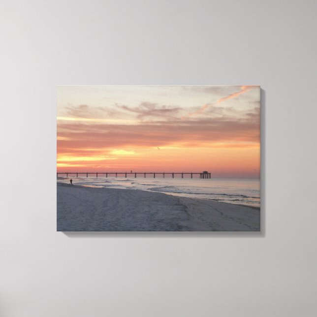 Fort Ft. Walton Beach Sunrise Photo Canvas Sunset (Framsida)