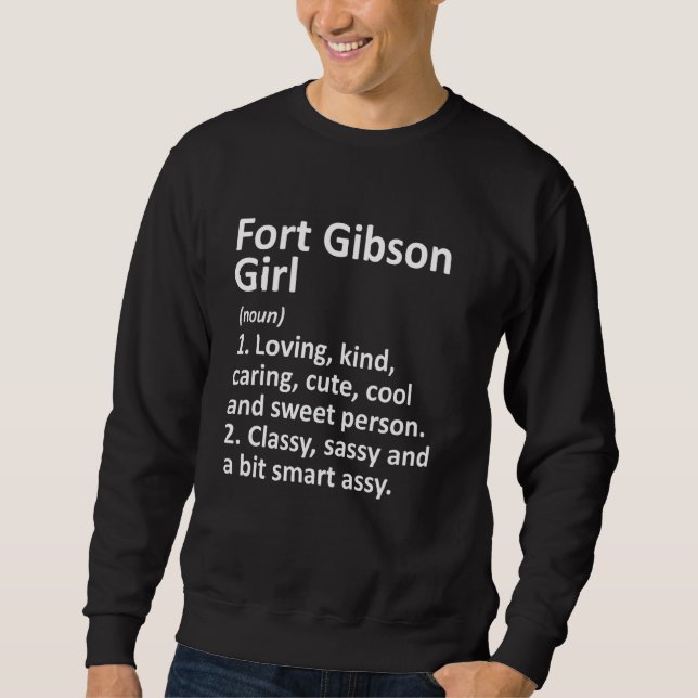 Fort Gibson Girl Ok Oklahoma Funny City Roots Lång Ärmad Tröja (Framsida)