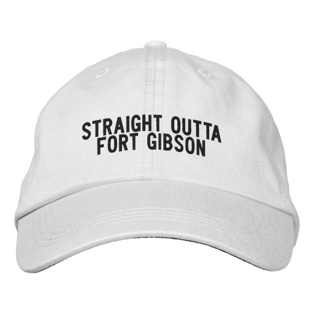 Fort Gibson Oklahoma Hat Broderad Keps (Framsida)