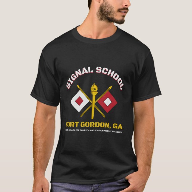 Fort Gordon Signal School T Shirt (Framsida)