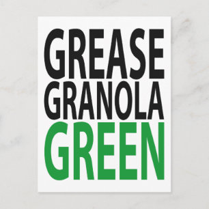 Fort, granola, GRÖNT! Vykort